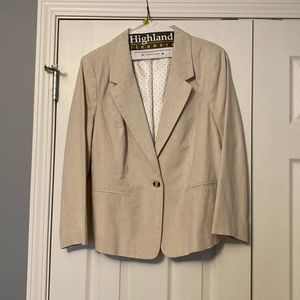 Kensie Tan Linen Blazer Size XL